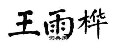 翁闓運王雨樺楷書個性簽名怎么寫