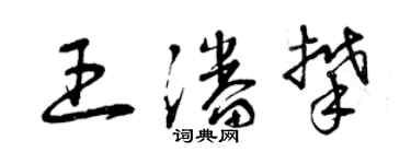曾慶福王潘攀草書個性簽名怎么寫