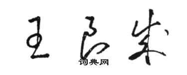 駱恆光王良成草書個性簽名怎么寫