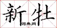 丁謙新牡楷書怎么寫
