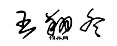 朱錫榮王翔冬草書個性簽名怎么寫