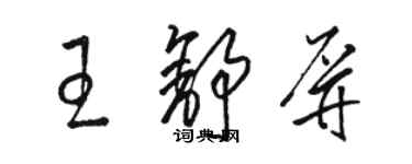 駱恆光王舒屏草書個性簽名怎么寫