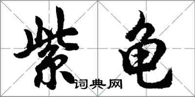 胡問遂紫龜行書怎么寫