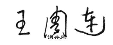 駱恆光王周連草書個性簽名怎么寫