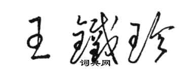 駱恆光王鐵珍草書個性簽名怎么寫