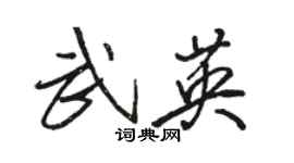 駱恆光武英行書個性簽名怎么寫