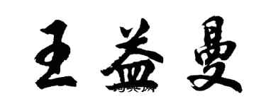 胡問遂王益曼行書個性簽名怎么寫