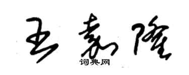 朱錫榮王嘉隆草書個性簽名怎么寫