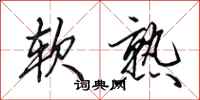 田英章軟熟行書怎么寫