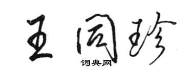 駱恆光王同珍行書個性簽名怎么寫