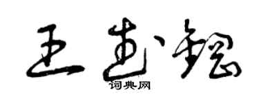 曾慶福王武鋼草書個性簽名怎么寫