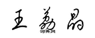 梁錦英王荔晶草書個性簽名怎么寫