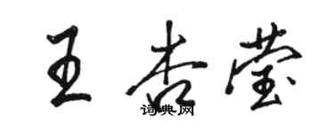 駱恆光王杏瑩行書個性簽名怎么寫