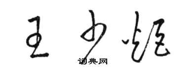 駱恆光王少炬草書個性簽名怎么寫