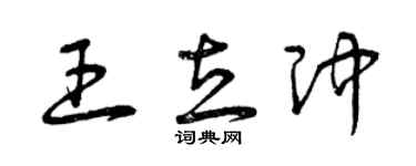 曾慶福王立沖草書個性簽名怎么寫