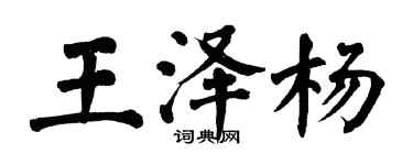 翁闓運王澤楊楷書個性簽名怎么寫
