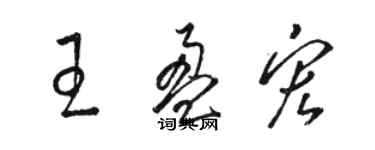 駱恆光王盈宏草書個性簽名怎么寫