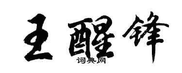 胡問遂王醒鋒行書個性簽名怎么寫