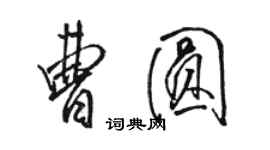 駱恆光曹圓行書個性簽名怎么寫