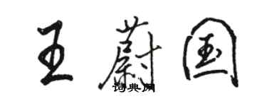 駱恆光王蔚國行書個性簽名怎么寫