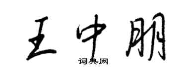 王正良王中朋行書個性簽名怎么寫