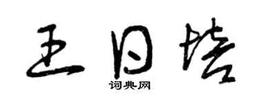 曾慶福王日培草書個性簽名怎么寫