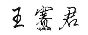 駱恆光王賽君行書個性簽名怎么寫