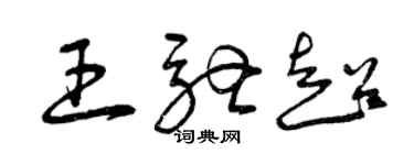 曾慶福王馳超草書個性簽名怎么寫
