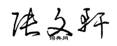 曾慶福張文軒草書個性簽名怎么寫