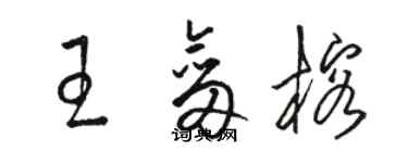 駱恆光王劍榕草書個性簽名怎么寫