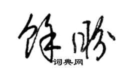 梁錦英余盼草書個性簽名怎么寫