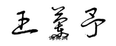 曾慶福王蘭予草書個性簽名怎么寫