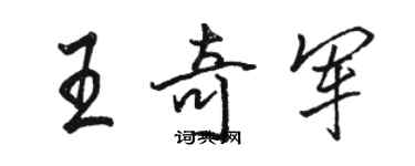 駱恆光王奇軍行書個性簽名怎么寫