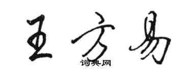 駱恆光王方易行書個性簽名怎么寫