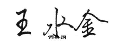 駱恆光王水金行書個性簽名怎么寫