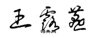 曾慶福王露燕草書個性簽名怎么寫