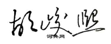 駱恆光胡峻熙草書個性簽名怎么寫