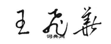 駱恆光王飛華草書個性簽名怎么寫