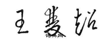 駱恆光王雙超草書個性簽名怎么寫