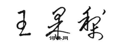 駱恆光王果梨草書個性簽名怎么寫