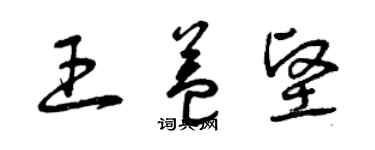 曾慶福王益堅草書個性簽名怎么寫