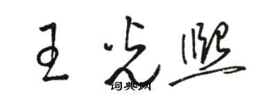 駱恆光王光熙草書個性簽名怎么寫