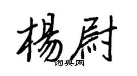 王正良楊尉行書個性簽名怎么寫