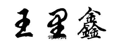 胡問遂王里鑫行書個性簽名怎么寫