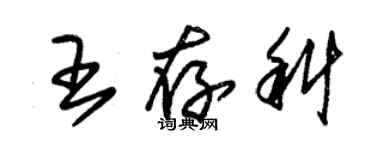 朱錫榮王存科草書個性簽名怎么寫