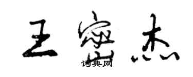 曾慶福王密傑行書個性簽名怎么寫