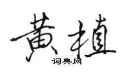 駱恆光黃植行書個性簽名怎么寫