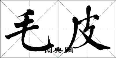 翁闓運毛皮楷書怎么寫