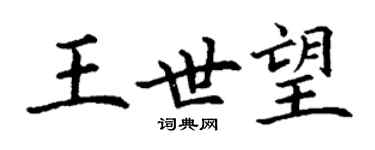 丁謙王世望楷書個性簽名怎么寫