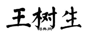 翁闓運王樹生楷書個性簽名怎么寫